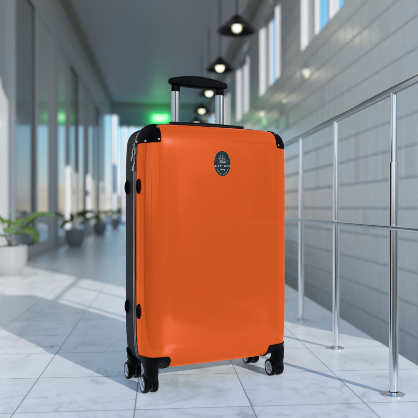 Old Atlantic Ironclad Suitcase - Rescue Orange